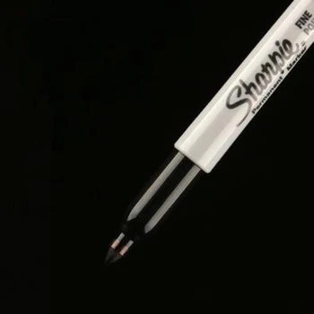 

Free shipping black sharpie pen normal pen not gimmick pen - professional close-up street magic trick