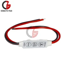 Мини 3 клавиши для одного цвета светодиодный регулятор яркости для 3528 5050 5630 5730 3014 Светодиодный светильник 12 В