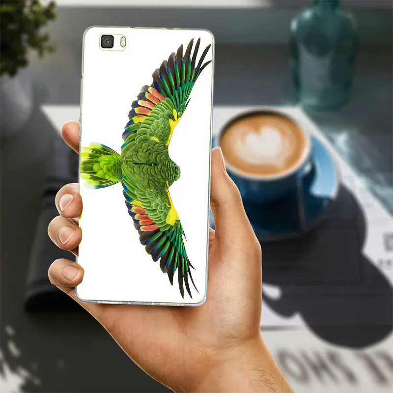 Попугай Ара птица Акварель мягкий чехол для телефона Huawei P8 P9 P10 P20 Lite Коврики 10 Pro Y5