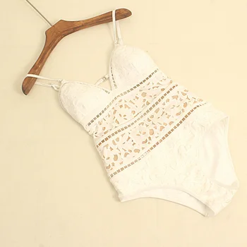 

Women One Piece Swimwear 2019 Female Solid Swimsuit Bathing Suits Vintage Summer Beach Wear Padded High Waist Monokini Swim Suit