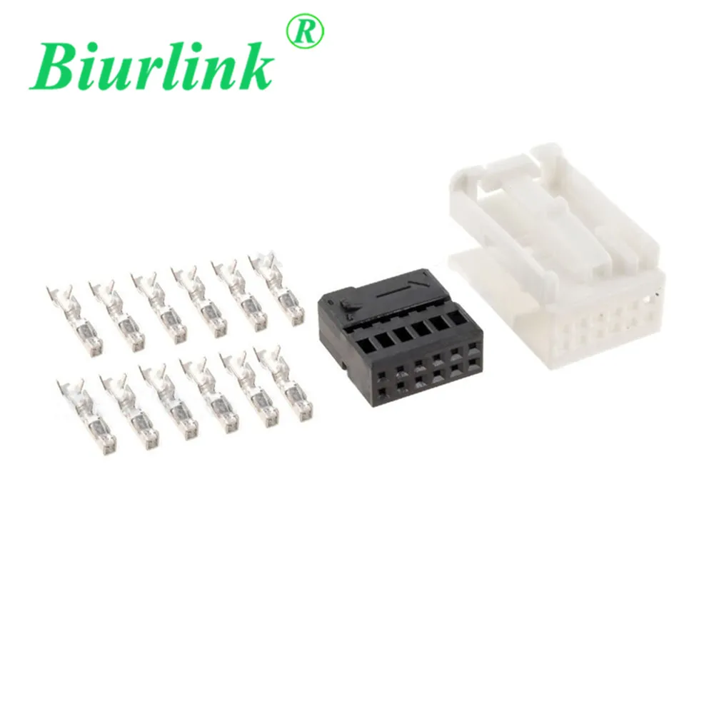 

Biurlink Universal 12Pin CD Changer Aux Input Socket Connector Pins Contacts Terminal for Ford BMW Opel Volkswagen Peugeot Benz