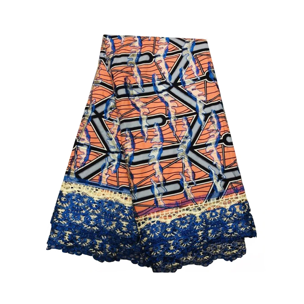 Анкара кружево воск африканская вышивка голландский воск с гипюровой кружевной ткани для одежды Высококачественная голландская парафинированная ткань