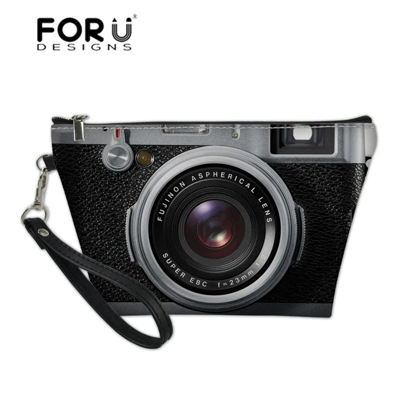 

FORUDESIGNS 3D Printing Camera Pattern Cosmetic Cases Women Large Capacity Make Up Box Ladies Travel Makeup Case Feminine Bolsa