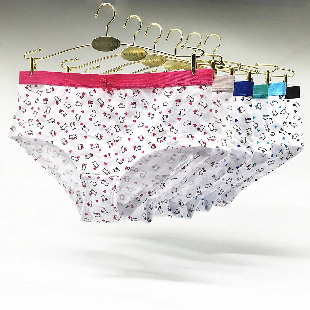 Buy 6 pcs/lot Cute rabbit printing cotton Underwear