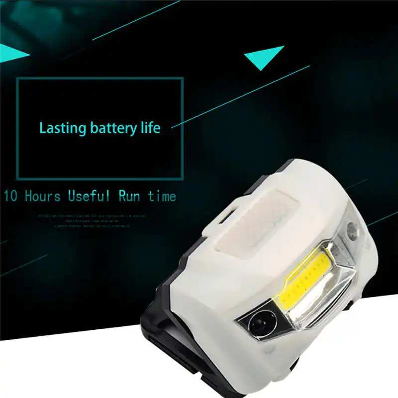 Super Bright Strong Light COB LED Waterproof Sensor Headlights powerful led flashlight headlamps lanterna led bike #4S19#F (5)