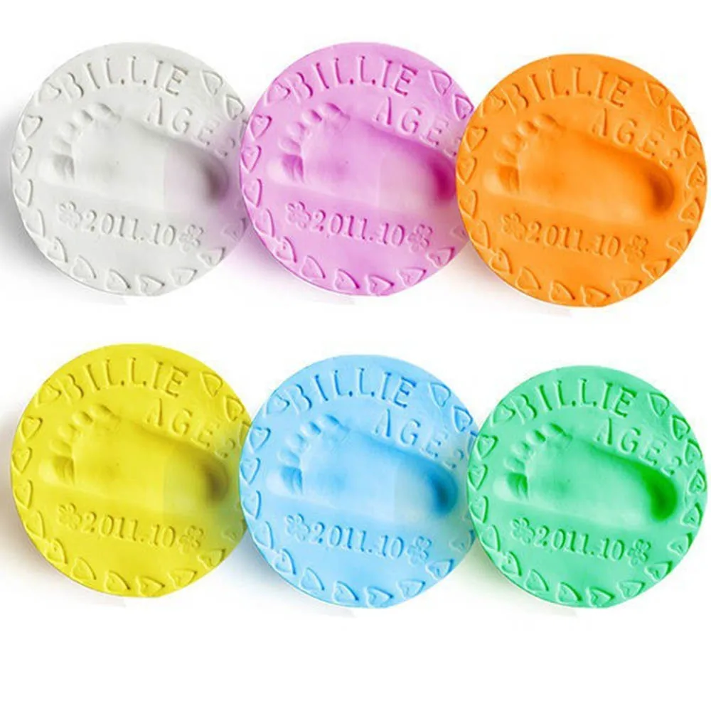 Soft Air Dry Clay Babies Hand print Footprint Imprint-Set Casting Print Keepsake