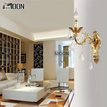 Кристалл настенный светильник Серебряный Настенные Бра Лампа Золотой бра свет внутреннего освещения украшения лампа