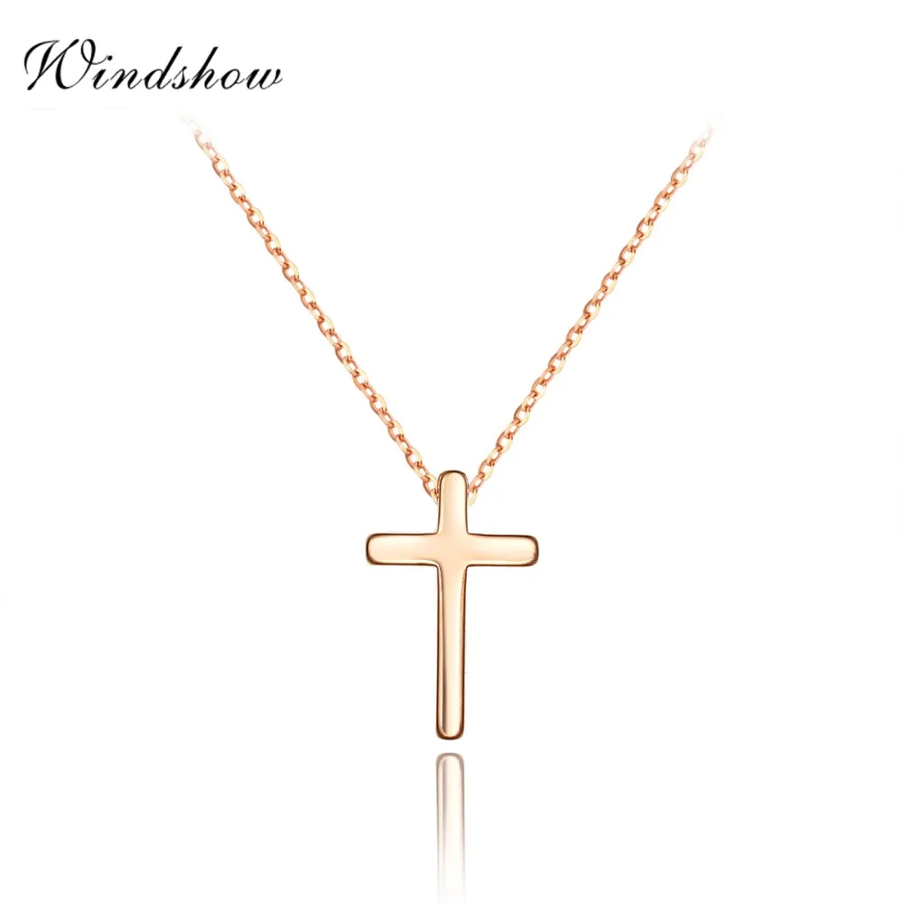 Rose Gold Cross Choker Necklace Images