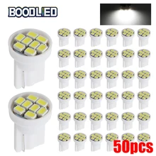 So.k 50X Car Led T10 W5W 194 168 3020 147 152 1206 8 Leds Dome Lamp Interior Parking Light Auto Wedge Lighting DC 12V Tail Light