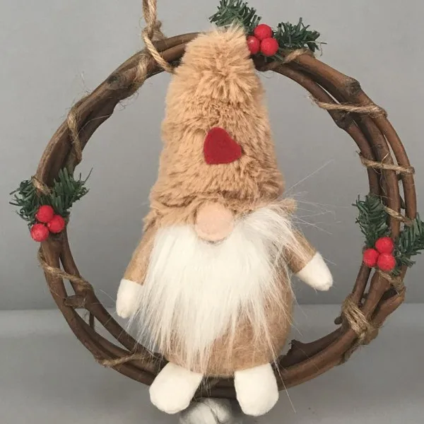 Рождественские украшения в виде Санта-Клауса, снеговика, лося, рождественские украшения, вечерние украшения для дома, подарок на год - Цвет: 20x12cm