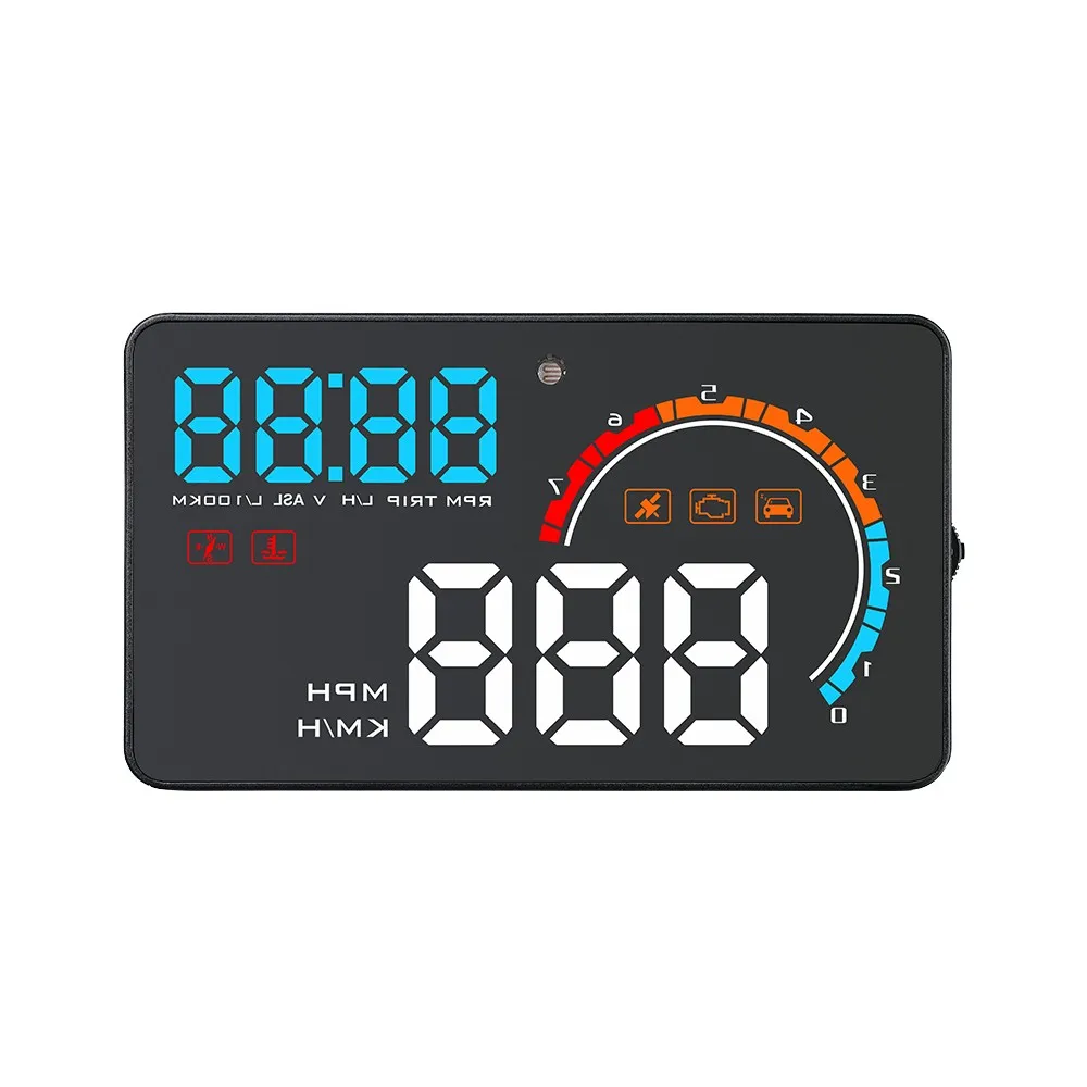 Франшизы D2500 4 дюймов, с подсветкой светодиодный Цвет автомобильной HUD gps Скорость Дисплей проектор через Скорость сигнализации для всех транспортных средств H0302