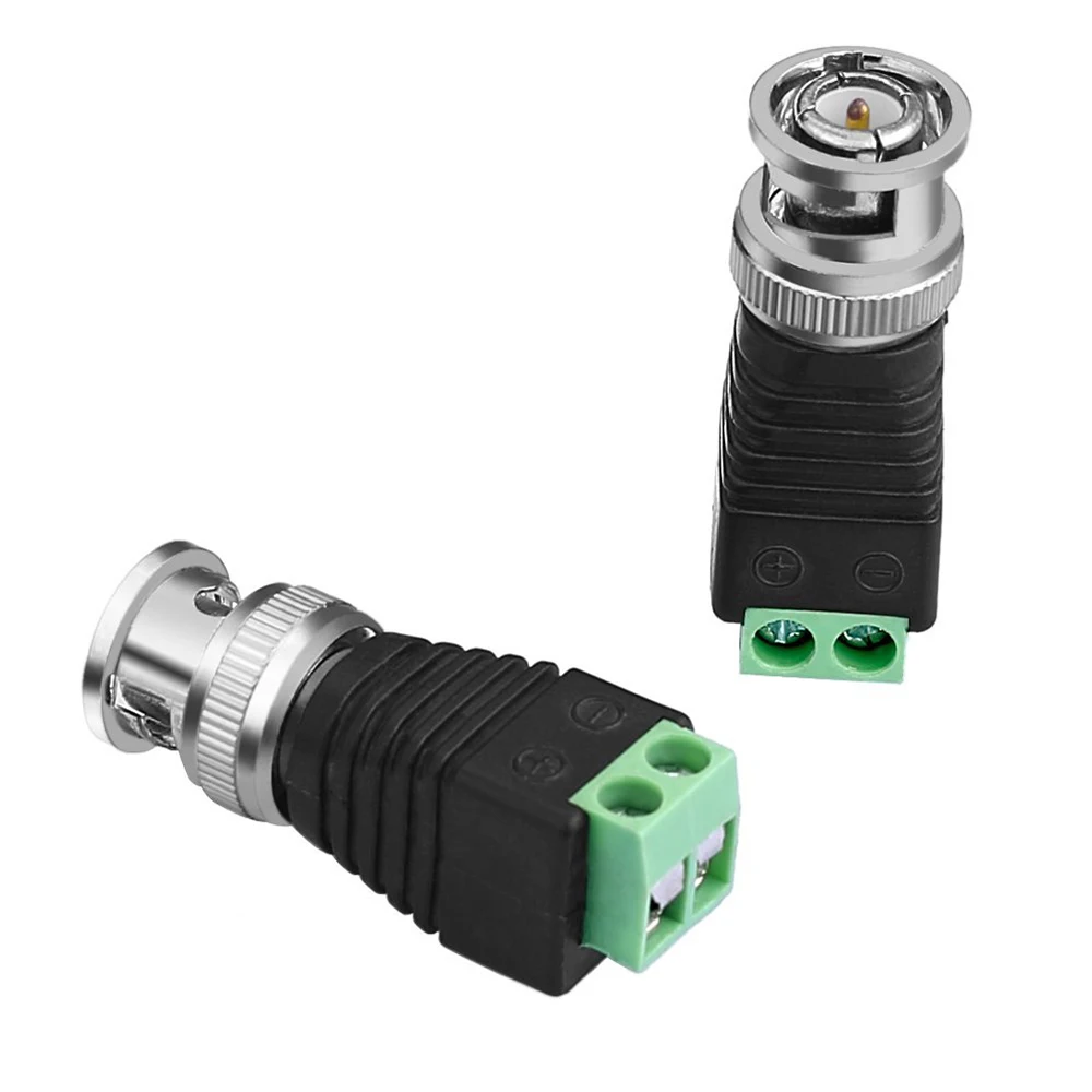 Coaxial Coax CAT5 BNC Male Connector for CCTV Camera Security