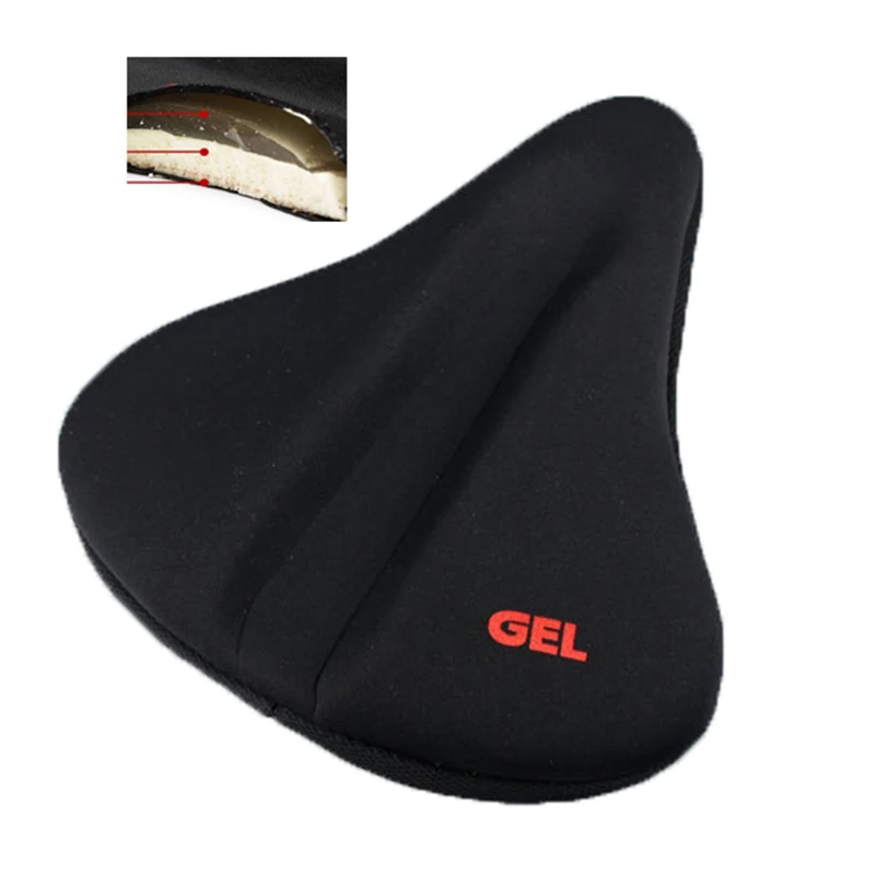 New Wider Bike Bicycle Silicone Silica Gel Cushion Soft Pad Saddle Seat