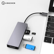 

LINGCHEN USB C Hub to HDMI 3 Adapter for MacBook Samsung Galaxy S9/S8 Huawei P20 Type C USB Huawei P20 Pro Type-C USB 3.0 HUB