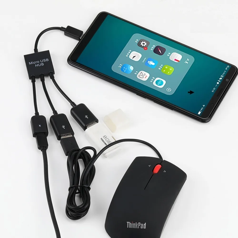 Микро 4 порта концентратор USB 2 0 OTG портативный мульти сплиттер адаптер для