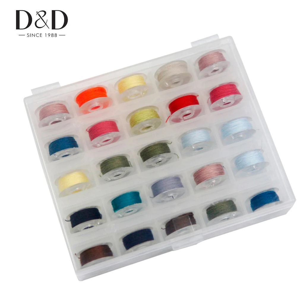 D & 25 шт. аксессуары для шитья из полиэстера|sewing machine spools|bobbins plasticthread bobbin |