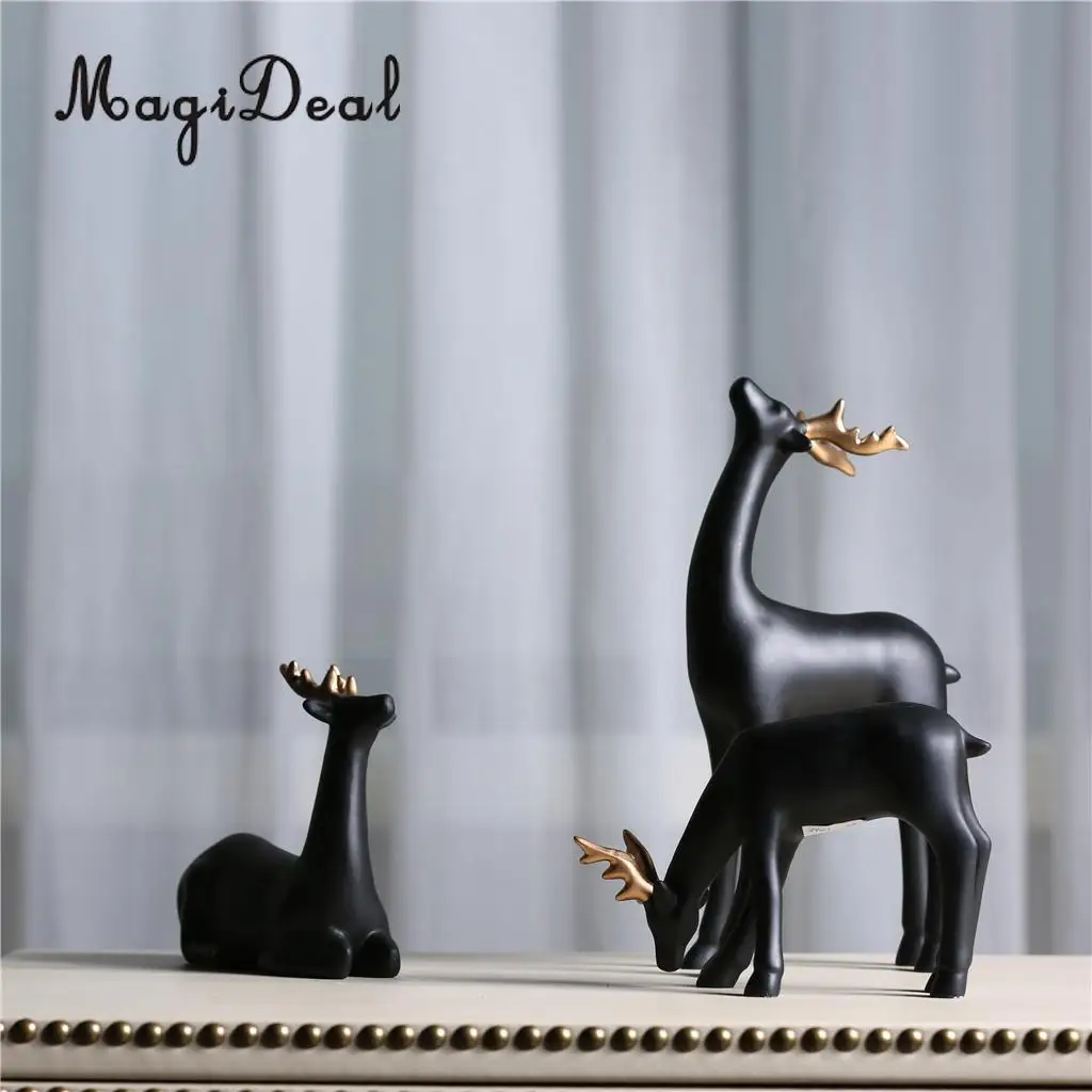 Vintage Deer Figurines Fawn, Woodland themed Animal Centerpiece Ornament Animal Figures Miniatures Artwork