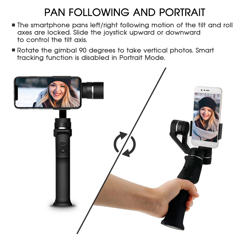 SAMTIAN Smooth 3 оси ручной смартфон Gimbal стабилизатор для телефона XS XR X 7 8 Plus samsung S7 9 фото