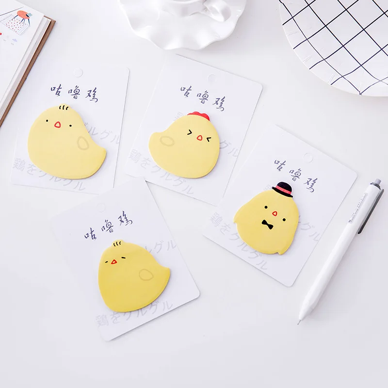 2Pcs Kawaii Korean Chicken Animal Memo Pad Sticky Notes Funny Planner  Sticker Index Table Cute Post Stationery Thing Decoration|Memo Pads| -  AliExpress