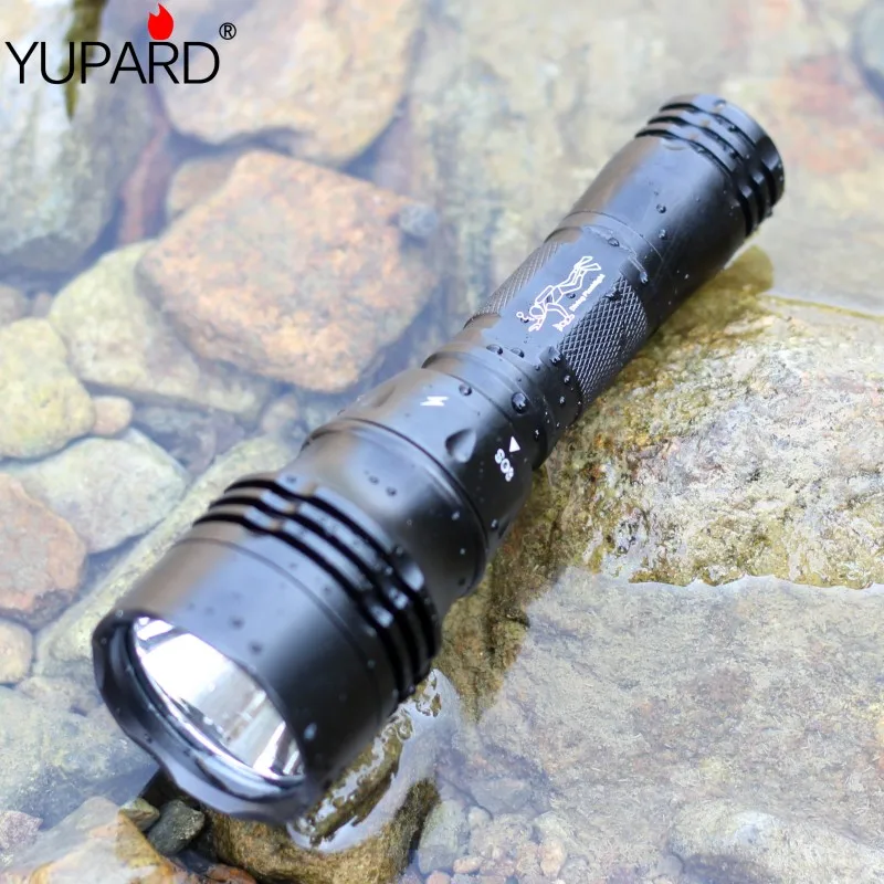 

YUPARD Underwater Diving diver waterproof Q5 LED Flashlight Torch Light Lamp For 1x18650 rechargeable battery camping fishing