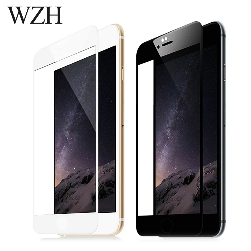 WZH полное покрытие экрана протектор Закаленное стекло для iPhone 6 6S 7 Plus 5S 5 S SE 8