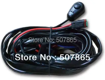 

high quality led offroad light relay wire harness 3 Metter stand 12v/24v 35w/55w LED light bar working lights