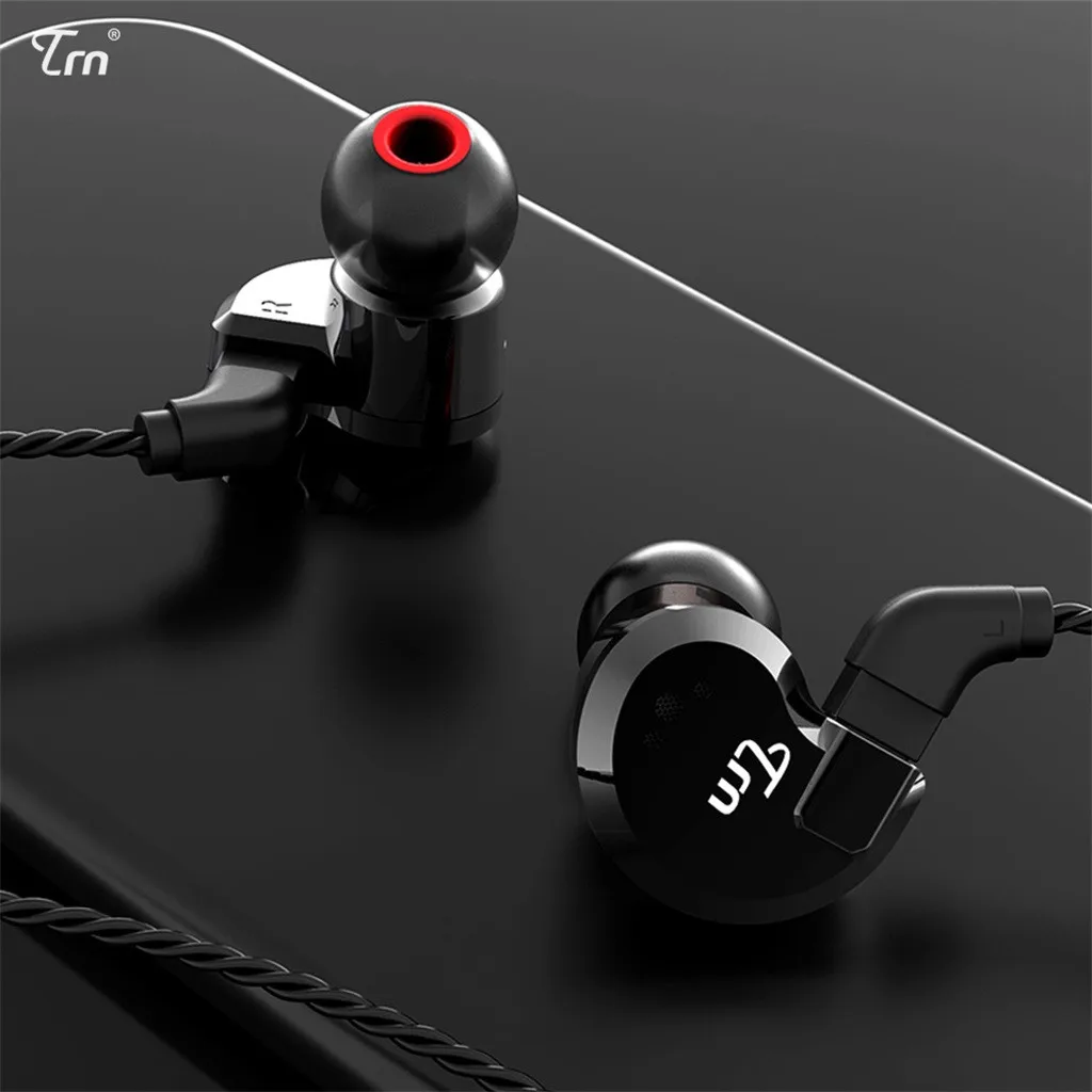 TRN V80 Наушники Hi Fi 8 элементные наушники с железным кольцом проводной сабвуфер для