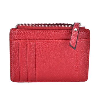 

Wallet Slim Wallet Credit Card Clip ID Business Men's Leather Black Red