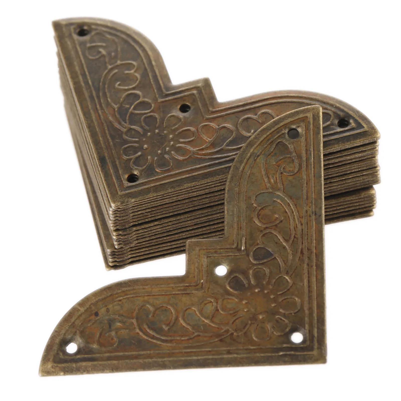 20Pcs Furniture Fittings Antique Corner Bracket Jewelry