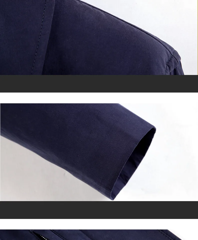 2018 New Spring Mens Casual Trench Coat Khaki blue Longline Thin Windbreaker Coats  (11)