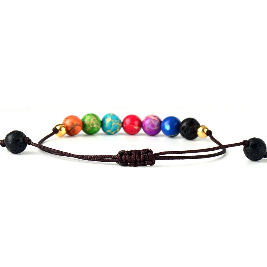 Energy Chakra Bracelet Jewelry Multi Color Natural Stone Beads Simple Bracelet Handmade Yoga Bracelets Gifts - Image 4