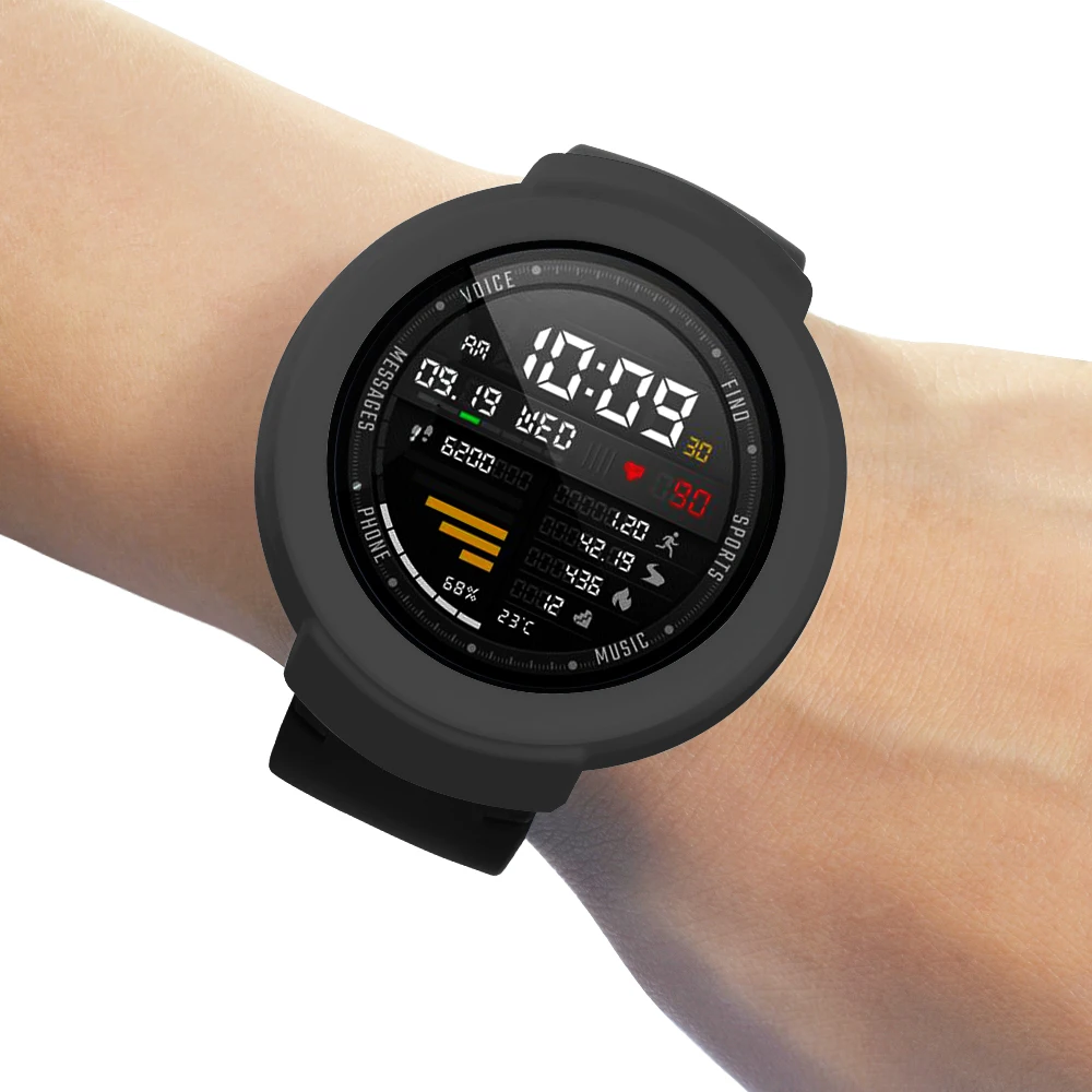 2в1 для Huami Amazfit Verge ремешок силиконовый Смарт-часы+ PC Рамка Защитные чехлы крышка оболочка для Huami Amazfit Verge3