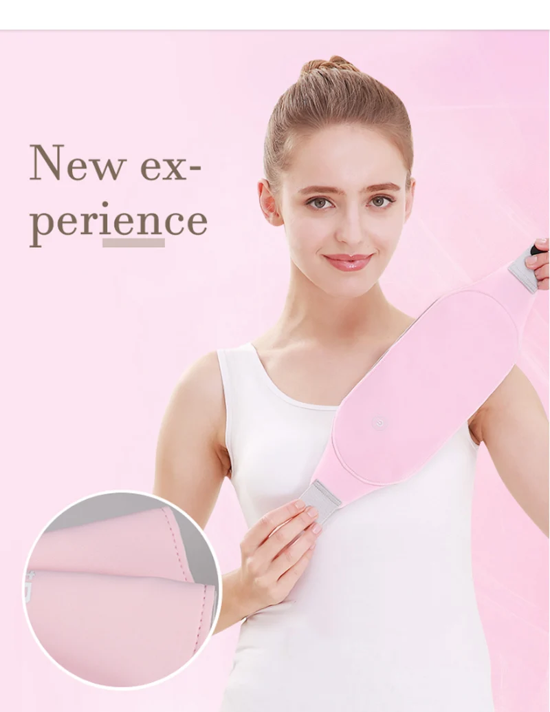 Menstrual Cramps Electric Heating Belt Patch Warming Pain Relief Constant Temperature 3 Heat-settings Graphene Heated
