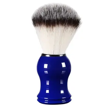 

1Pc Mens Shaving Brush Natural Nylon Hair Straight Razor Shave Barber Face Cleaning Blue Resin Handle Salon Tool Classic G