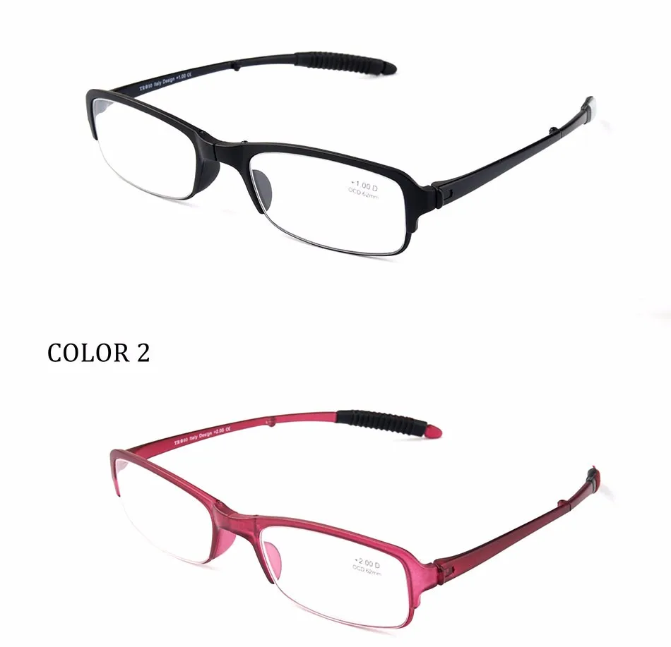 Последняя складной TR90 модные очки для чтения Для мужчин и Для женщин Тонкий Удобные очки для чтения 1,0 1,5 2,0 2,5