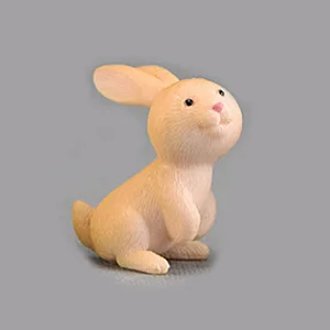 1 шт. Статуэтка пасхального кролика мультяшная модель животных пейзаж из мха смолы ремесло домашнее миниатюрное украшение для сада в виде Феи аксессуары - Цвет: Yellow No.3