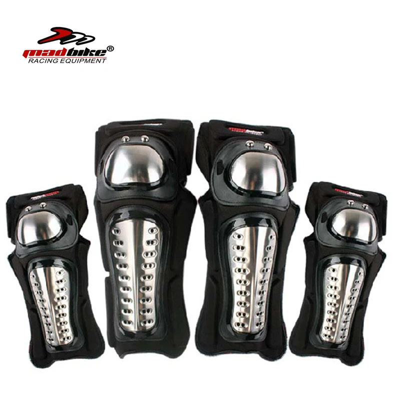 Madbike knee elbow protection stainless steel motorcycle knee protect