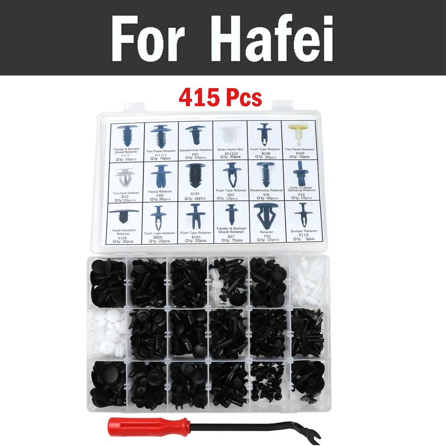 415pcs Car Fastener Push Retainer Clips Push Pins Bumper Trim Panel Rivet Set For font b