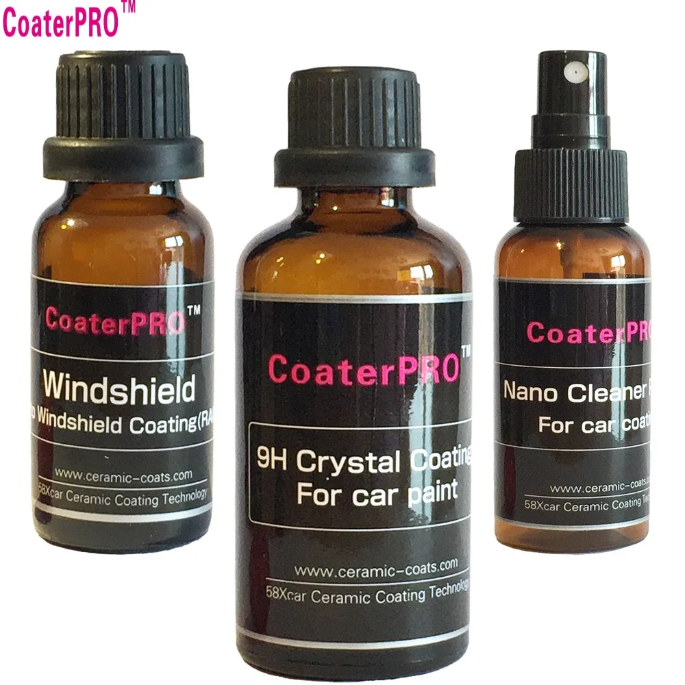 Prix pour CoaterPRO 9 H Cristal Revêtement pour la peinture De Voiture +-Glace Revêtement pour Wingdow Verre 2 EN 1 paquet de peinture automobile manteau + pare-brise manteaux Prix pour CoaterPRO 9 H Cristal Revêtement pour la peinture De Voiture +-Glace Revêtement pour Wingdow Verre 2 EN 1 paquet de peinture automobile manteau + pare-brise manteaux