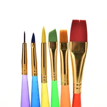 6 шт./партия Обучающие Детские акварельные краски для рисования детский сад ремесла нейлоновая ручка кисти отличные кисти для рисования игрушка для рукоделия