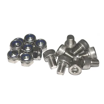

M8x10mm 304 Stainless Steel Hex Bolt Socket Head Cap Screws with Nylon Insert Hex Lock Nuts 25pcs