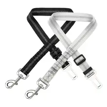 2pcs Pet Dog Seat Belt Leash Luminous Cat Safety Leads Vehicle Car Seatbelt Harness With Elastic Nylon Bungee Buffer