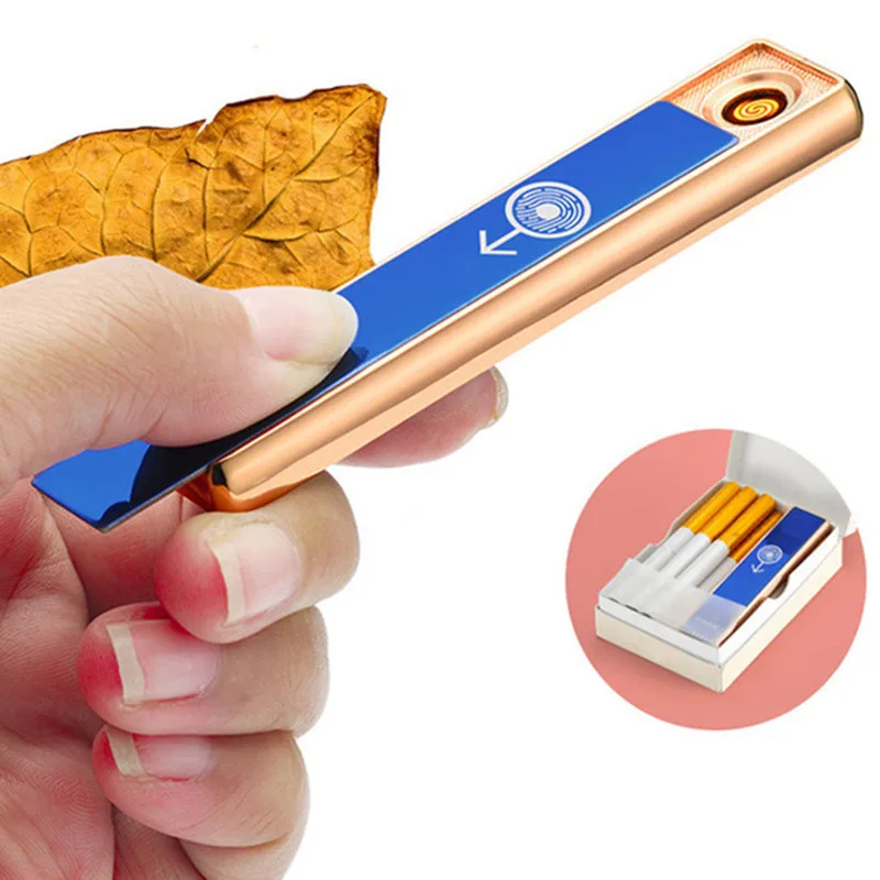 Ultra Thin USB Electronic Cigarette Lighter Windproof