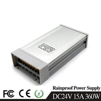 

Rainproof DC24V 15A 360W Regulated Switching Power Supply Driver Transformer For Outdoor CCTV camera LED Strip Light Tape Module
