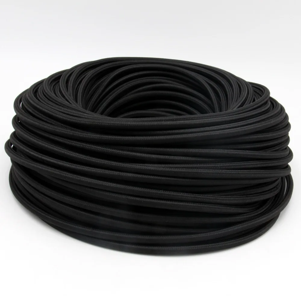 Además Más que nada Redondear a la baja Wholesale 50m 250v 2 Core 0.75 Textile Covered Cord Electrical Wire Cable  Flex Color Cord Cable - Electrical Wires - AliExpress