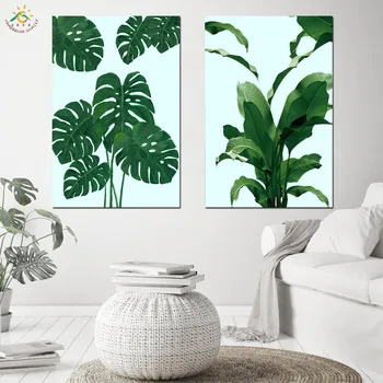 

Green Plant Fresh Energy Nordic Canvas Painting Wall Pictures Canvas Prints And Poster Wall Art Home Decor for Living Room