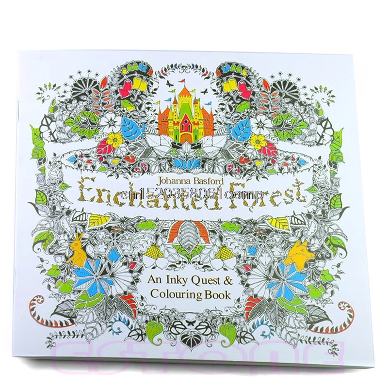 

An Inky Enchanted Forest Treasure Hunt and Coloring Book By Johanna Basford