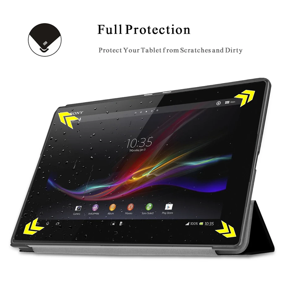 Для Xperia Z4 Tablet Ультратонкий чехол из искусственной кожи с подставкой для Sony 10 1