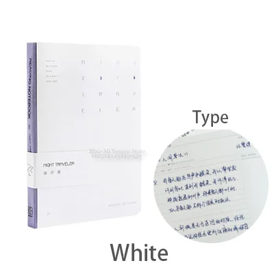 4-цветный ноутбук Xiaomi Youpin kinbt Walker Series B6 может быть написан на плоской 180 градусов четыре внутренних страницы офисный блокнот - Цвет: White