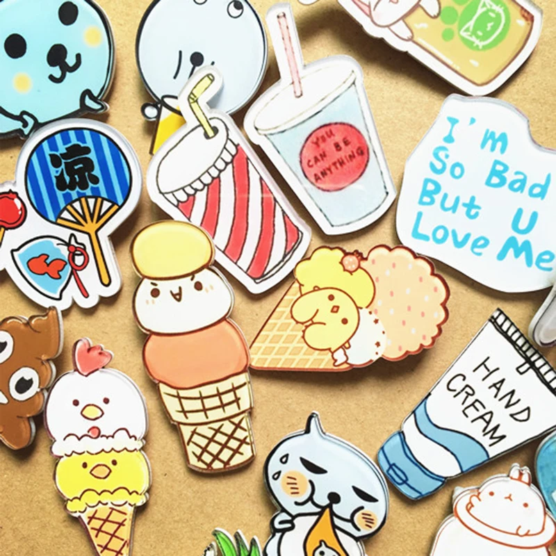 3 шт. японский и корейский Harajuku мультфильм животное брошь акриловый значок Сумка